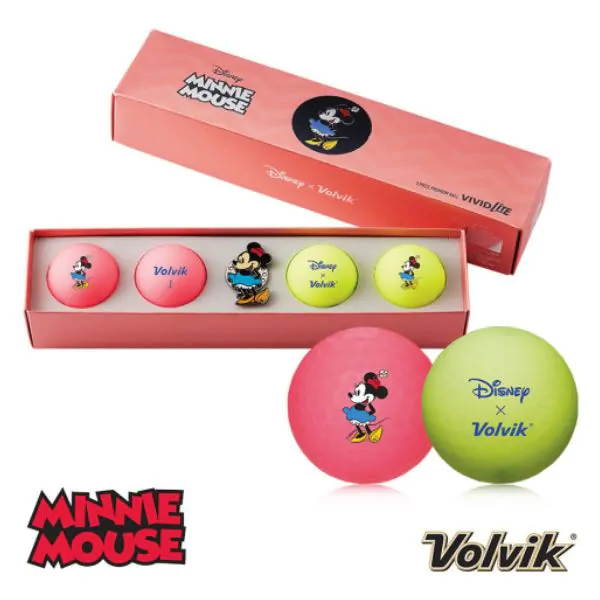Volvik Vivid Lite Disney Minnie Mouse Golf Balls Pack 3 Volvik Vivid Lite Disney Minnie Mouse Golf Balls Pack