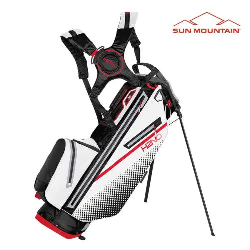 Sun Mountain 2023 H2NO 14 Way Stand Bag - Black/White/Red 3 Sun Mountain 2023 H2NO 14 Way Stand Bag - Black/White/Red