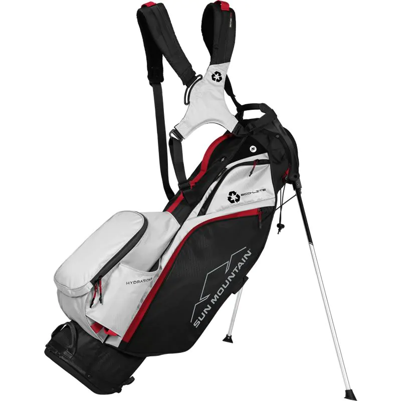Sun Mountain 2022 Eco-Lite EWP 14 Way Stand Bag - Black/White/Red 3 Sun Mountain 2022 Eco-Lite EWP 14 Way Stand Bag - Black/White/Red