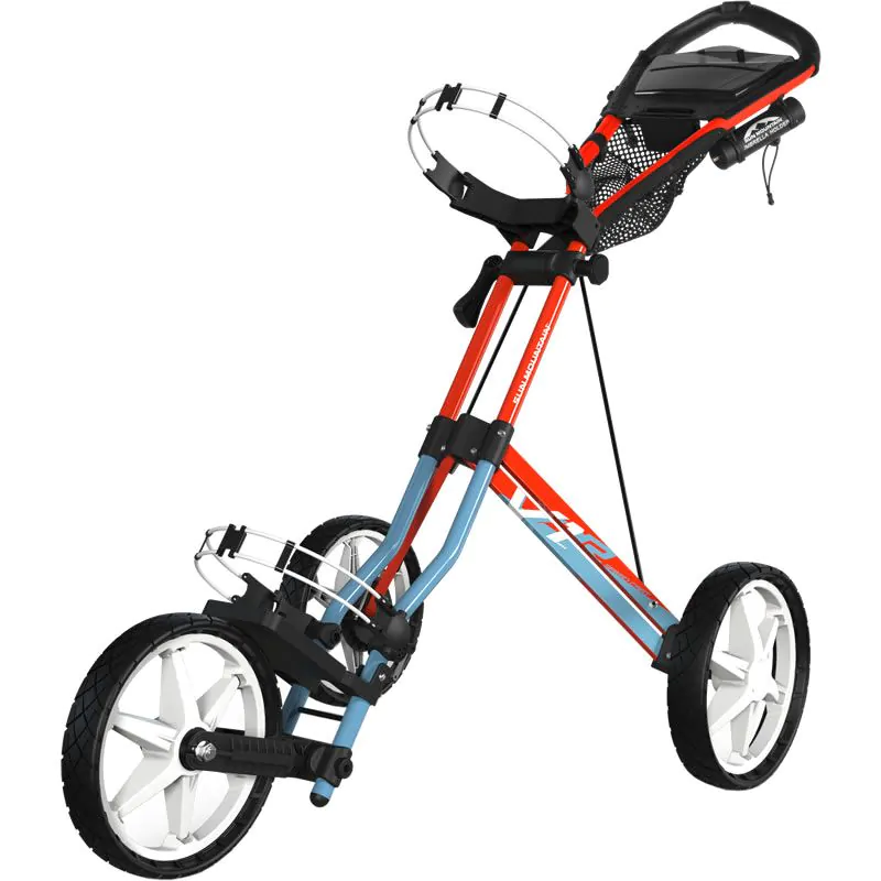 Sun Mountain 2022 SpeedCart V1R Push Cart - Race Blue/Blaze 3 Sun Mountain 2022 SpeedCart V1R Push Cart - Race Blue/Blaze