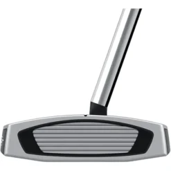 Taylormade Spider GT Silver Centre Shafted Putter -Golf Shop spider gt centre shaft silver black putter face view