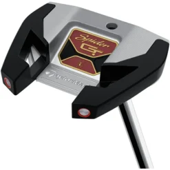 Taylormade Spider GT Silver Centre Shafted Putter -Golf Shop spider gt centre shaft silver black putter sole view