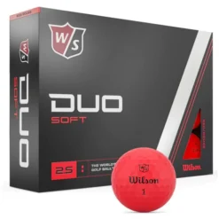 Wilson Staff Duo Soft Red Golf Balls - Dozen -Golf Shop ws staff duo soft red 3