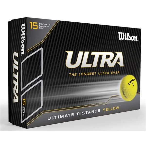 Wilson Ultra Distance Golf Balls (15 Pack - Yellow) 3 Wilson Ultra Distance Golf Balls (15 Pack - Yellow)